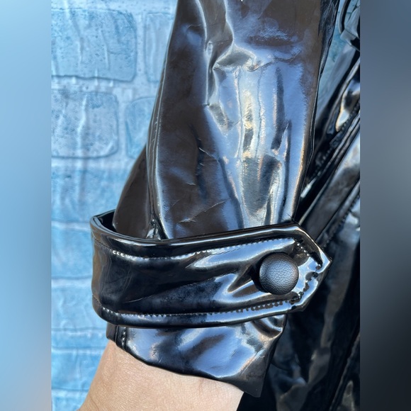 VIVIENNE HU VHNY VINYL TRENCH COAT IN BLACK SIZE 8 - Picture 7 of 16